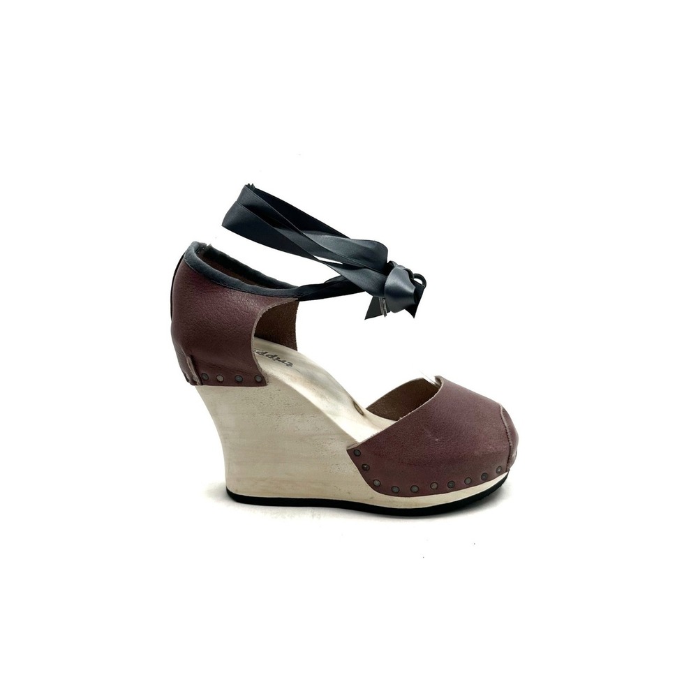 Trippen | Leather Wooden‎ Wedge Size 36
